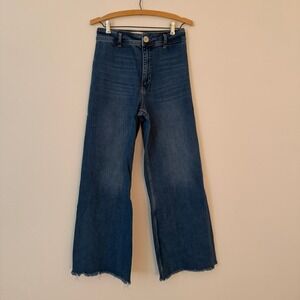 Zara The Marine Straight Leg Jeans High Rise Blue Size 8